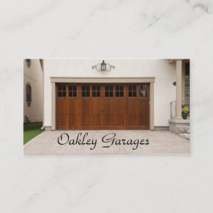 Carte De Visite Entrepreneur de Chambre d'allée de porte de garag