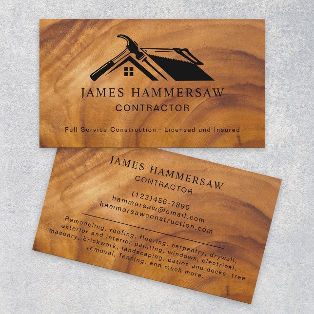 Carte De Visite Entrepreneur de construction de bâtiments modernes (Créateur téléchargé)
