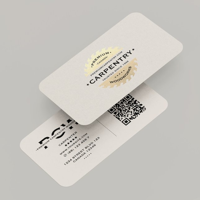 Carte De Visite Entrepreneur de construction professionnel minimal (Minimal Professional Construction Contractor Sand Business Card
)