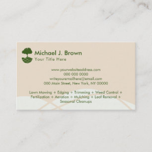 Carte De Visite Entrepreneur de jardinage paysagiste extérieur Gre