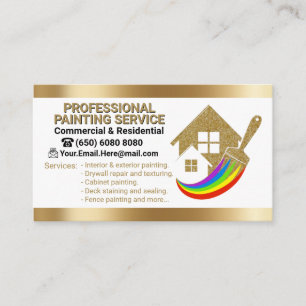 Carte De Visite Entrepreneur de peinture professionnelle de luxe