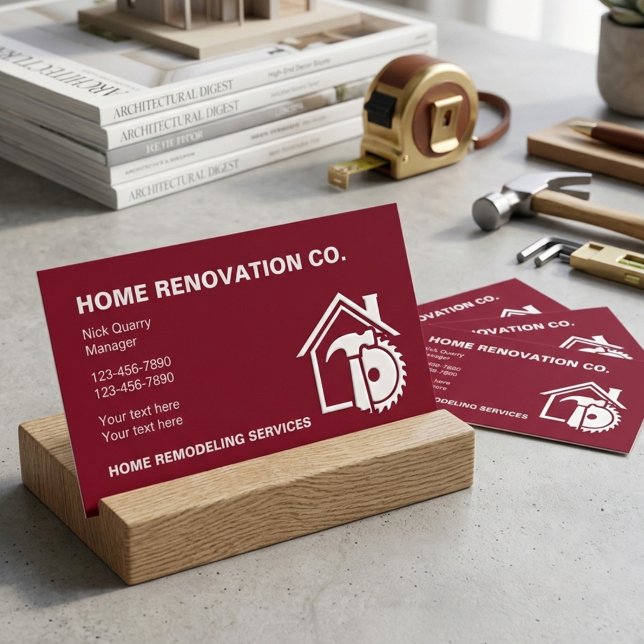 Carte De Visite Entrepreneur de rénovation et de remodelage de mai (Créateur téléchargé)