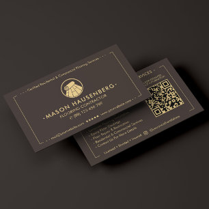 Carte De Visite Entrepreneur de revêtement de sol professionnel mo