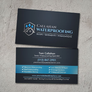 Carte De Visite Entrepreneur de services de防水age professionnel