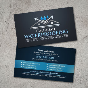 Carte De Visite Entrepreneur de services de防水age professionnel 