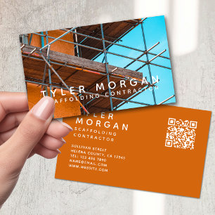 Carte De Visite Entrepreneur d'échafaudage de code QR