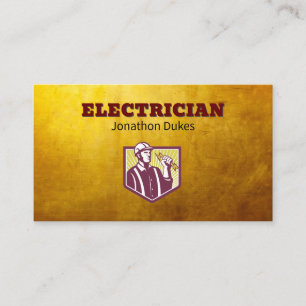 Carte De Visite Entrepreneur d'entretien d'électricien