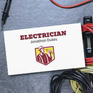 Carte De Visite Entrepreneur d'entretien d'électricien