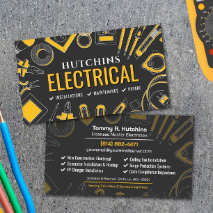 Carte De Visite Entrepreneur Électricien Professionnel