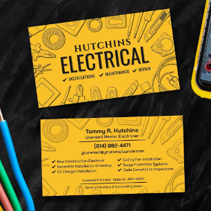 Carte De Visite Entrepreneur Électricien Professionnel