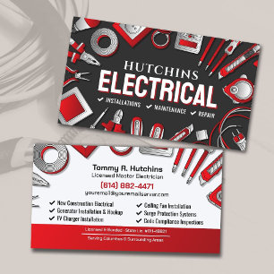 Carte De Visite Entrepreneur Électricien Professionnel