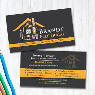 Carte De Visite Entrepreneur Électricien Professionnel