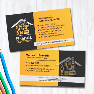 Carte De Visite Entrepreneur Électricien Professionnel