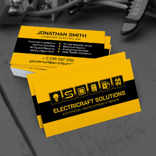 Carte De Visite Entrepreneur Électricien Professionnel - Électrici