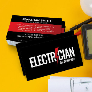 Carte De Visite Entrepreneur électricien professionnel - Électrici