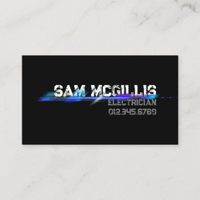 Carte De Visite Entrepreneur électrique (Devant)