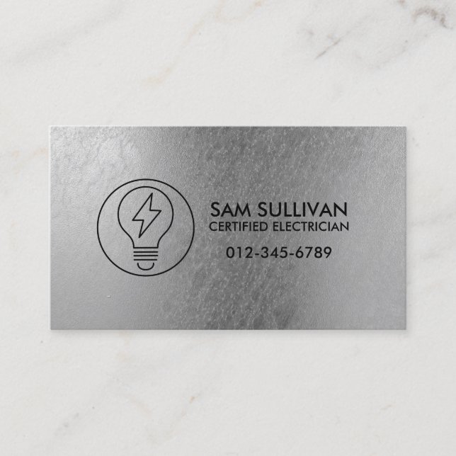 Carte De Visite Entrepreneur électrique (Devant)