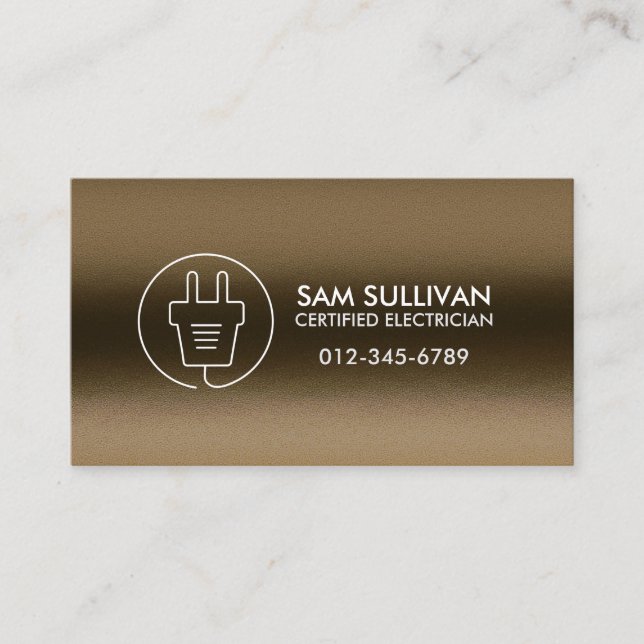 Carte De Visite Entrepreneur électrique (Devant)