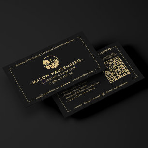 Carte De Visite Entrepreneur en aménagement paysager moderne Entre