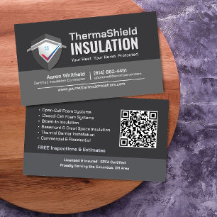 Carte De Visite Entrepreneur en isolation thermique professionnel