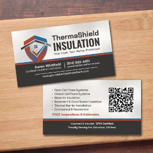 Carte De Visite Entrepreneur en isolation thermique professionnel