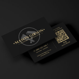 Carte De Visite Entrepreneur en peinture moderne Logo Peintre Noir