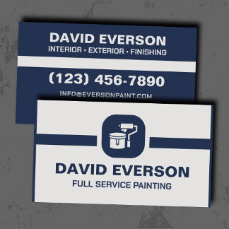 Carte De Visite Entrepreneur en peinture professionnel moderne mar
