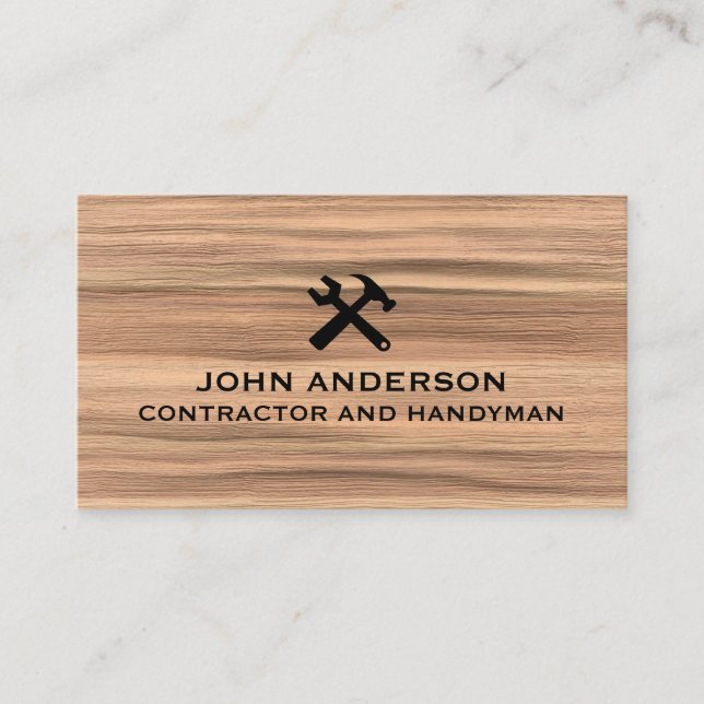 Carte De Visite Entrepreneur en rénovation et construction moderne (Devant)