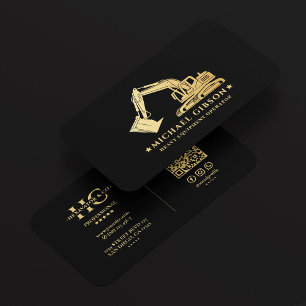 Carte De Visite Entrepreneur exploitant d'équipement lourd de cons