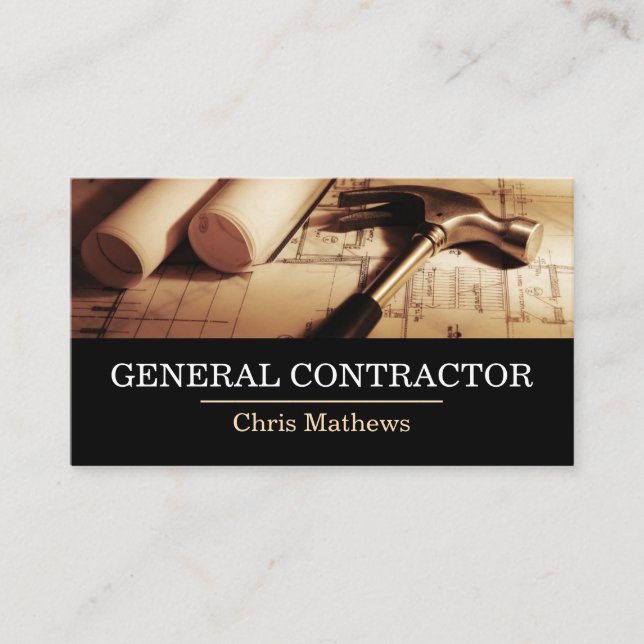Carte De Visite Entrepreneur Général Constructeur Entreprise de Co (Devant)
