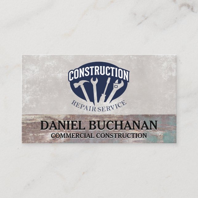 Carte De Visite Entrepreneur général | Construction | Réparation (Devant)