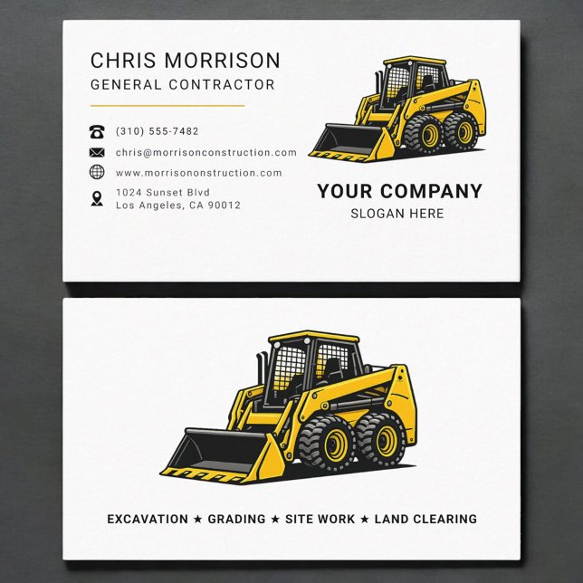 Carte De Visite Entrepreneur général de construction (Créateur téléchargé)