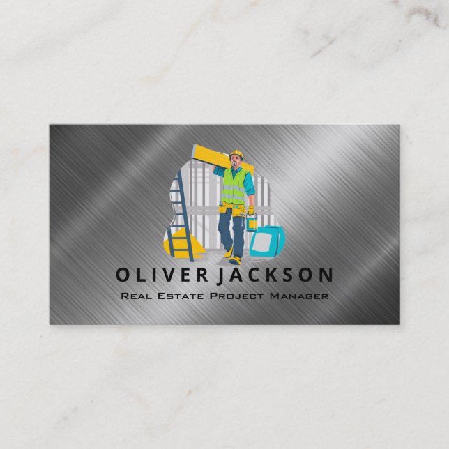 Carte De Visite Entrepreneur général de construction | Chef de pro (Devant)