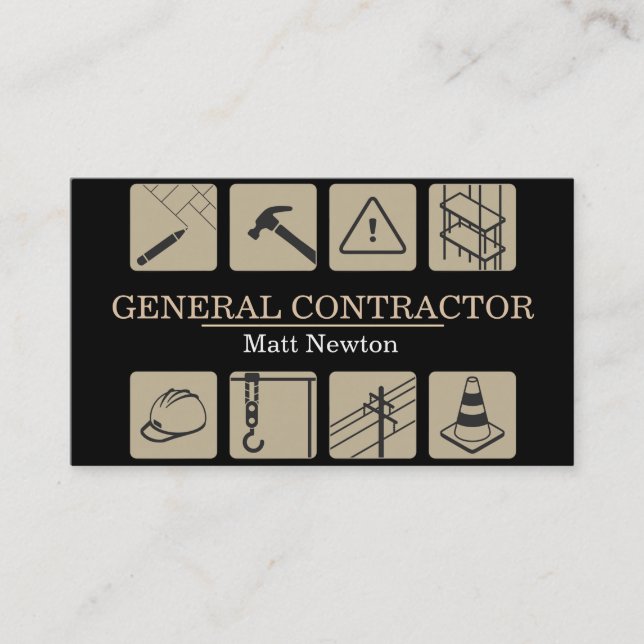 Carte De Visite Entrepreneur général Directeur de construction (Devant)