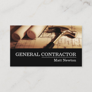 Carte De Visite Entrepreneur Général Directeur de Construction