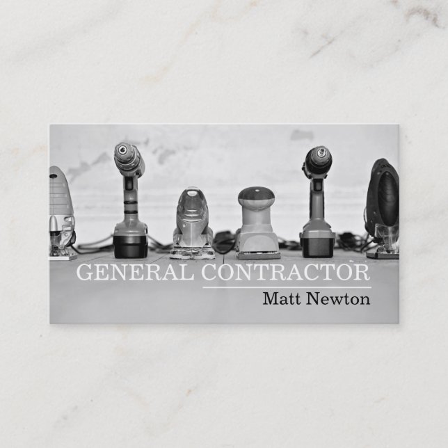 Carte De Visite Entrepreneur Général Directeur de Construction (Devant)
