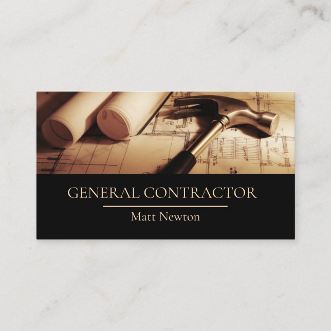 Carte De Visite Entrepreneur Général Directeur de Construction (Devant)