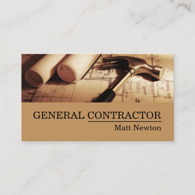 Carte De Visite Entrepreneur Général Directeur de Construction (Devant)
