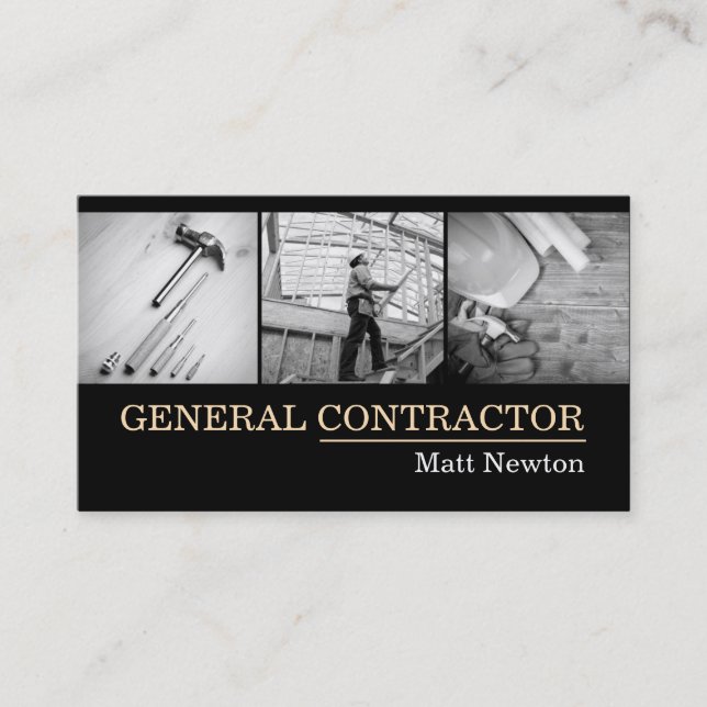 Carte De Visite Entrepreneur général Directeur de construction bât (Devant)