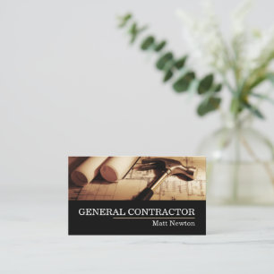 Carte De Visite Entrepreneur général Directeur de construction de