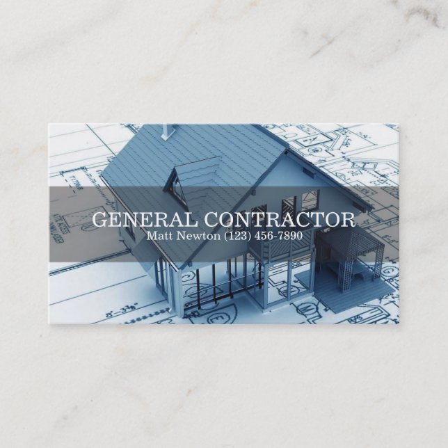 Carte De Visite Entrepreneur général Directeur de construction de  (Devant)
