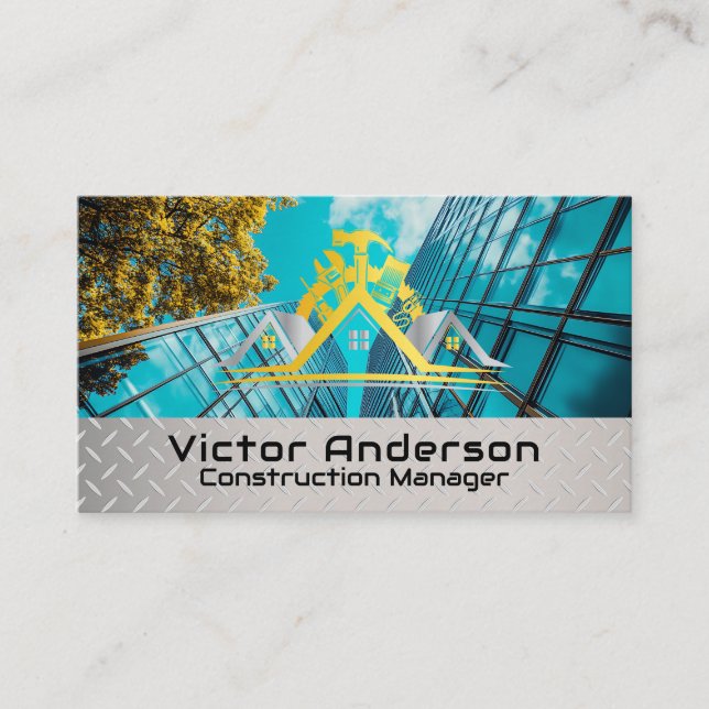 Carte De Visite Entrepreneur général | Immobilier commercial (Devant)