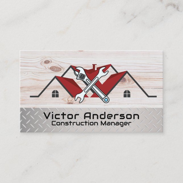 Carte De Visite Entrepreneur général | Réparations de maison (Devant)