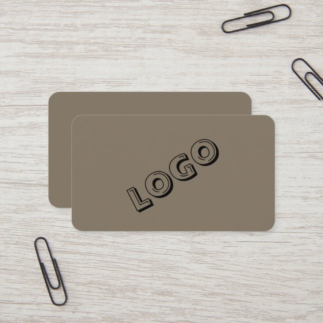 Carte De Visite Entrepreneur Logo Business Cards– Elegant Style (Devant/Arrière en situation)
