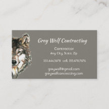 Entrepreneur Loup Gris Personnalisé