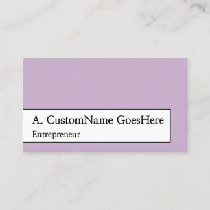 Carte de visite entrepreneur simple et simple