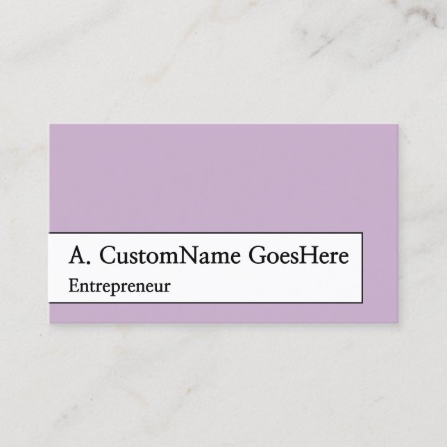 Carte de visite entrepreneur simple et simple (Devant)