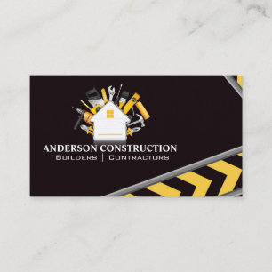 Carte De Visite Entrepreneurs de bâtiment Construction Rénovat