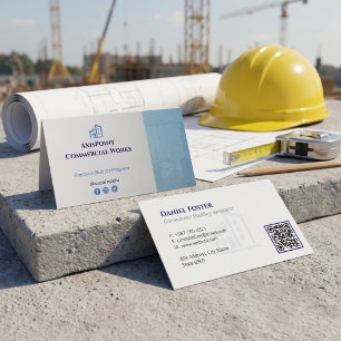Carte De Visite Entrepreneurs de bâtiments commerciaux Minimalis