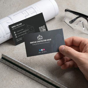 Carte De Visite Entrepreneurs de bâtiments commerciaux   Minimalis